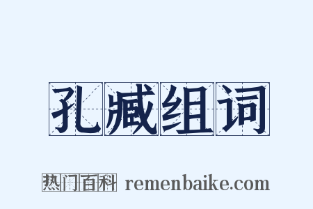 孔臧组词是什么意思的图片